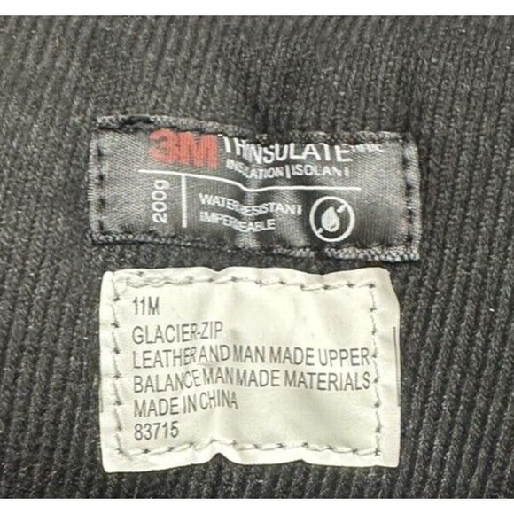 Totes Glacier-Zip men size 11 M black suede man made material upper - Picture 10 of 12